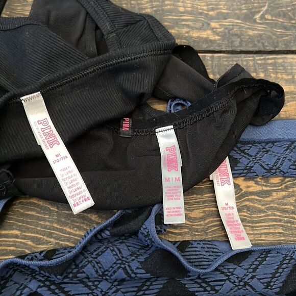 Pink Victoria’s Secret Lot  3 Bundle lot Ex Low rise, Thong, bikini ribbed Med - Picture 14 of 16